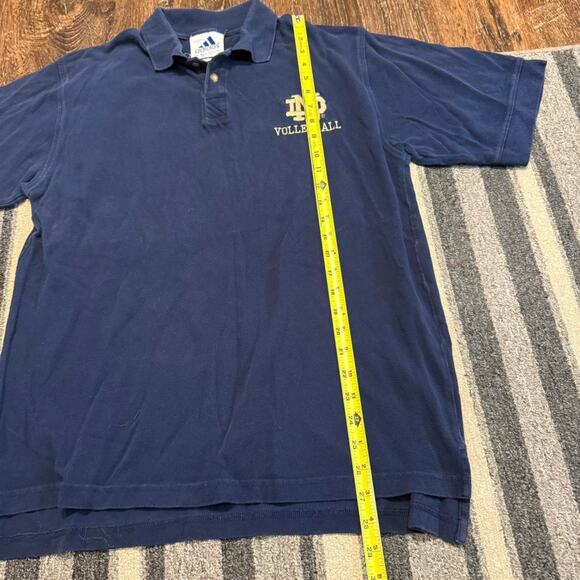 2000s Notre Dame Fighting Irish Volleyball College Adidas Polo Button Shirt Sz.M - Picture 6 of 7